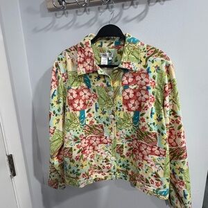 Coldwater Creek Multicolor Floral Cotton Women’s Jacket